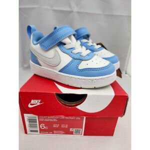 Nike Court Borough Low Recraft TD Toddler Shoes – Size 6C – Summit White Blue